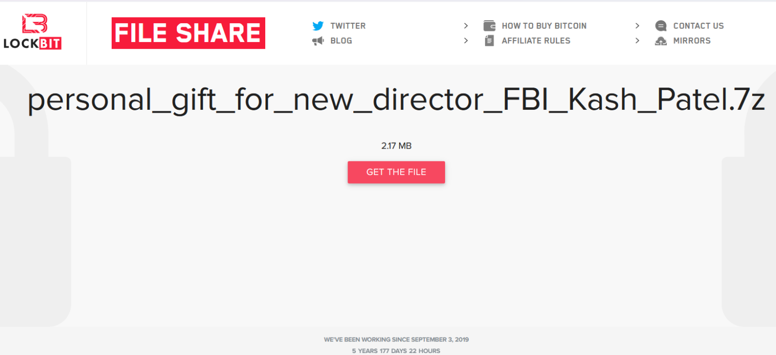 LockBit taunts FBI Director Kash Patel with alleged “Classified” leak threat