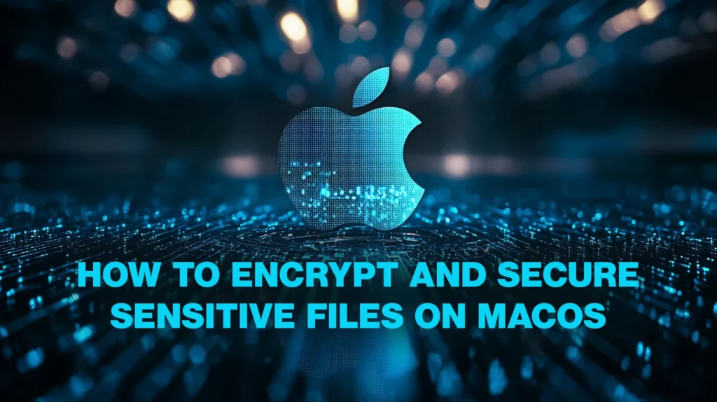 How to encrypt and secure sensitive files on macOS