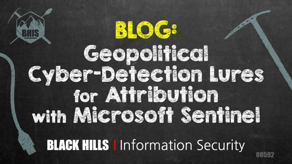 Geopolitical Cyber-Detection Lures for Attribution with Microsoft Sentinel 