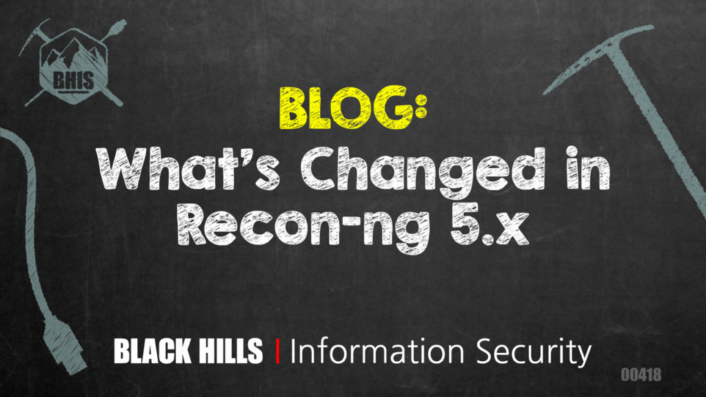 What's Changed in Recon-ng 5.x