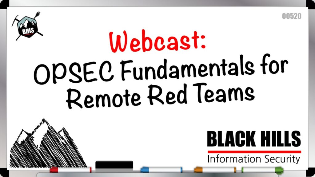 Webcast: OPSEC Fundamentals for Remote Red Teams