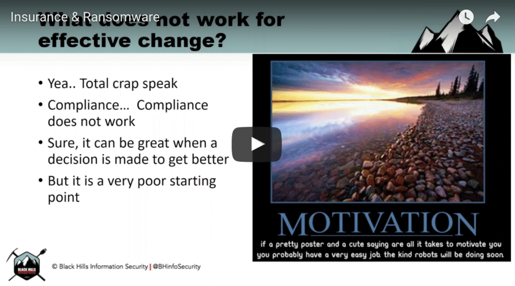 WEBCAST: Insurance & Ransomeware - Black Hills Information Security, Inc.