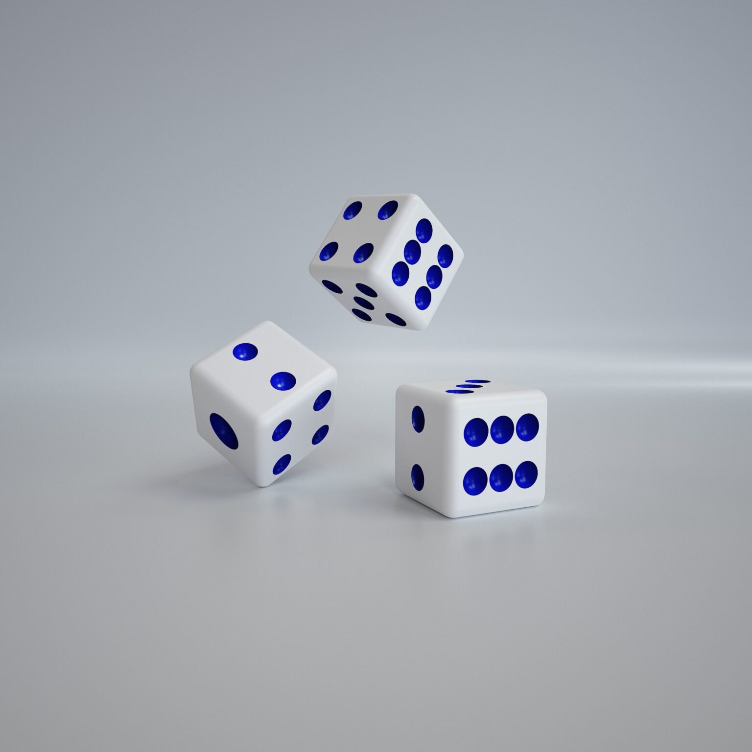 3 dice rolling